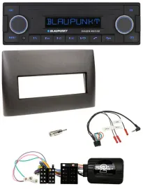 Автомагнитола для Fiat Stilo 2001–2007 Blaupunkt DAB USB Bluetooth черная с поддержкой кнопок на руле