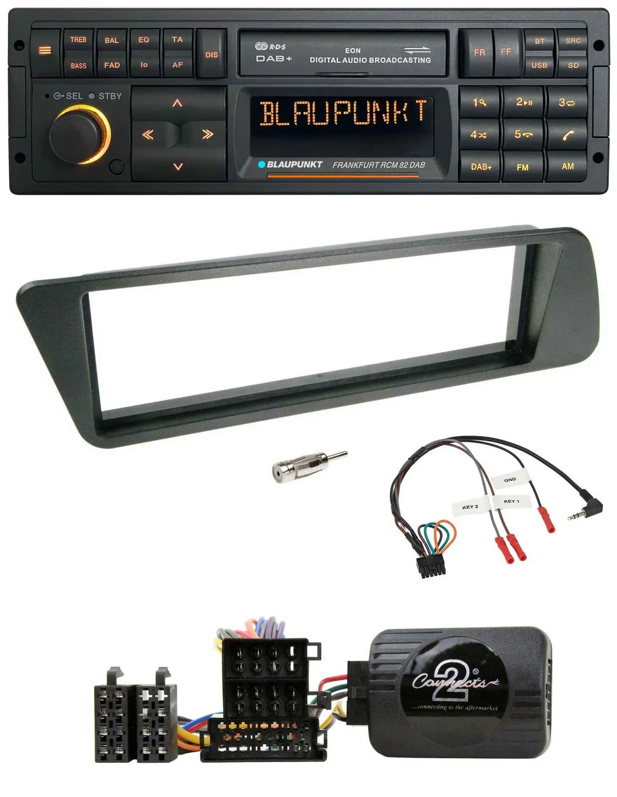 Blaupunkt USB DAB SD Lenkrad Bluetooth Autoradio für Peugeot 306 1998-2001
