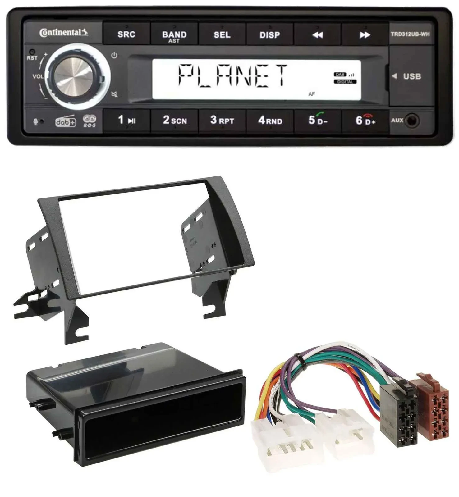 Continental USB 1DIN AUX DAB MP3 Autoradio für Toyota Camry (2002-2006)