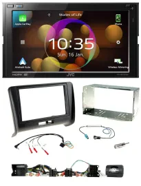 JVC DAB Lenkrad 2DIN Bluetooth USB Autoradio für Audi TT 2006-2014