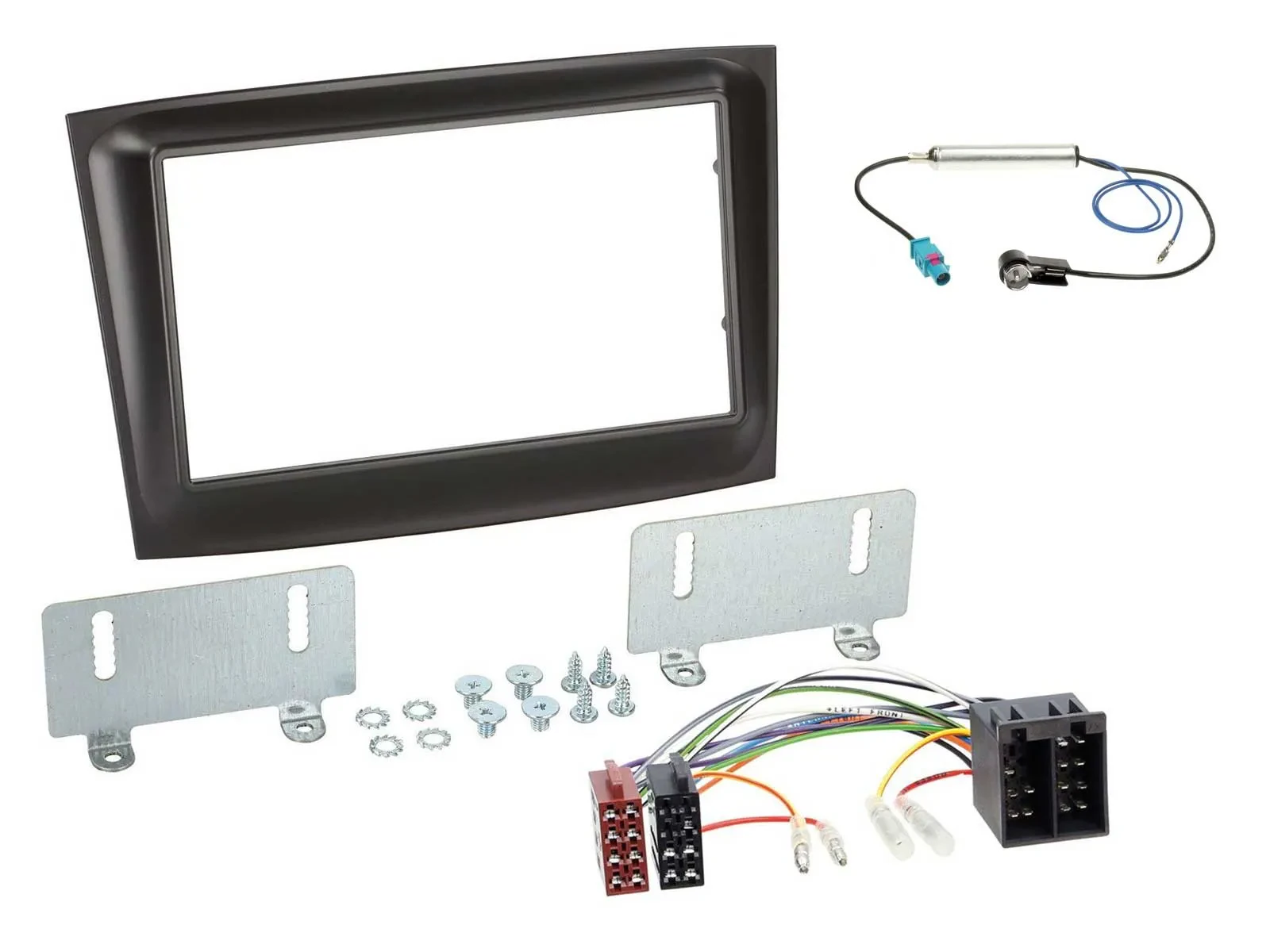 Установочный комплект для автомагнитолы Caraudio24 2-DIN для Fiat Doblo (с 2015), черный