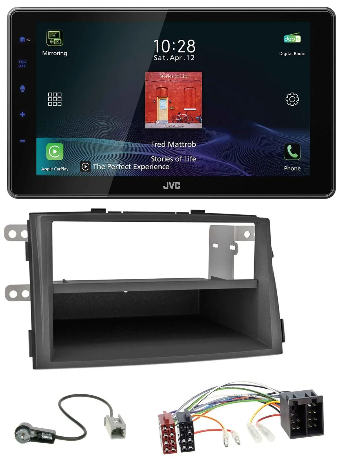 Автомагнитола JVC DAB, MP3, Bluetooth, USB для Kia Sorento II (XM, 2009–2012)