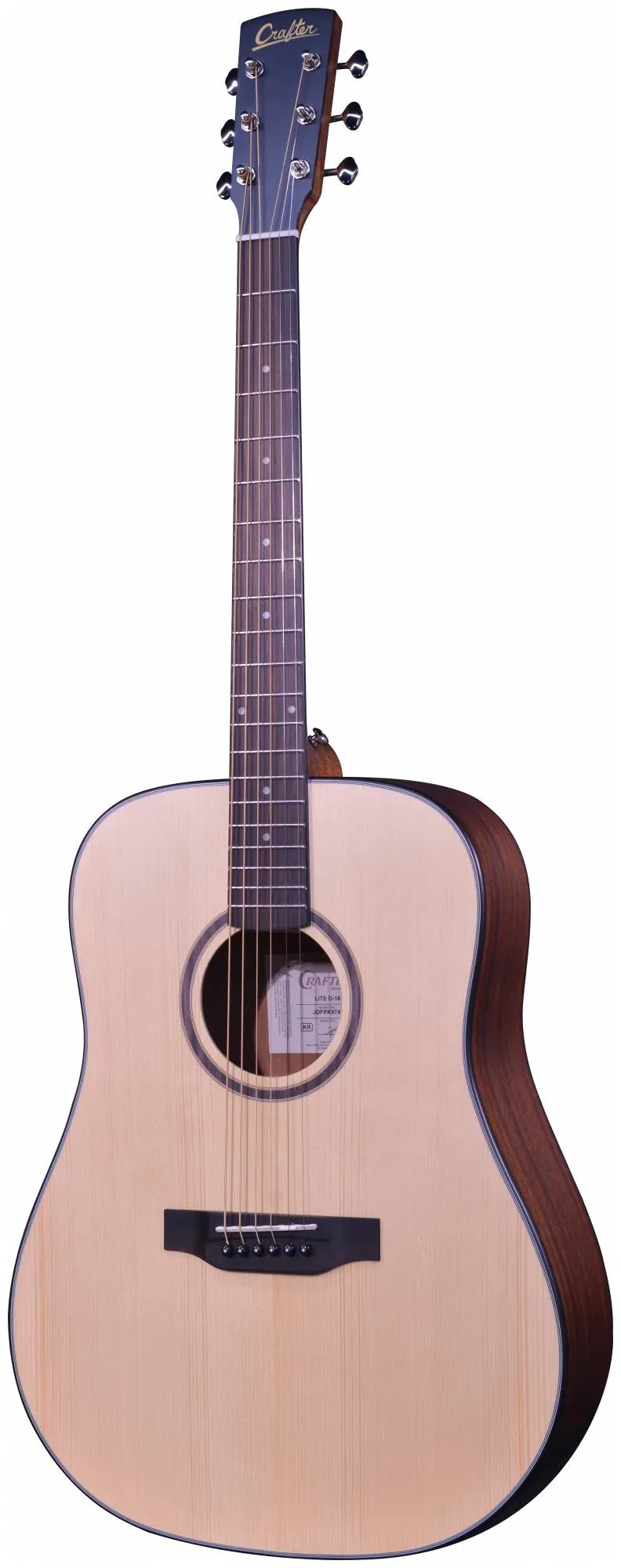 Электроакустическая гитара Crafter LITE D-16e Dreadnought Satin Open Pore Natural