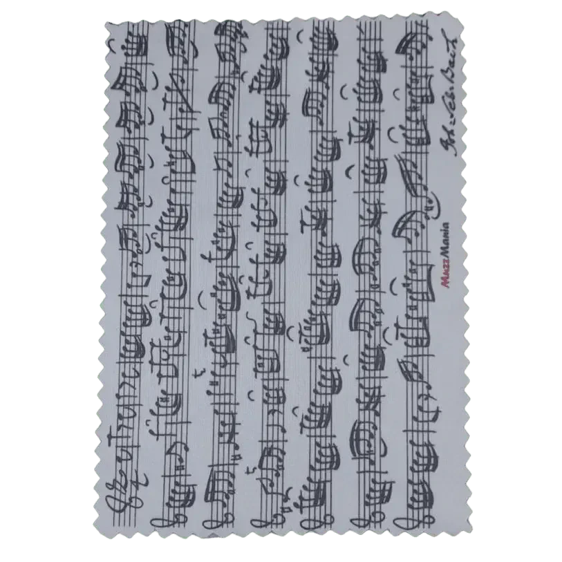 Салфетка MUZZMANIA "Ноты Баха" белая