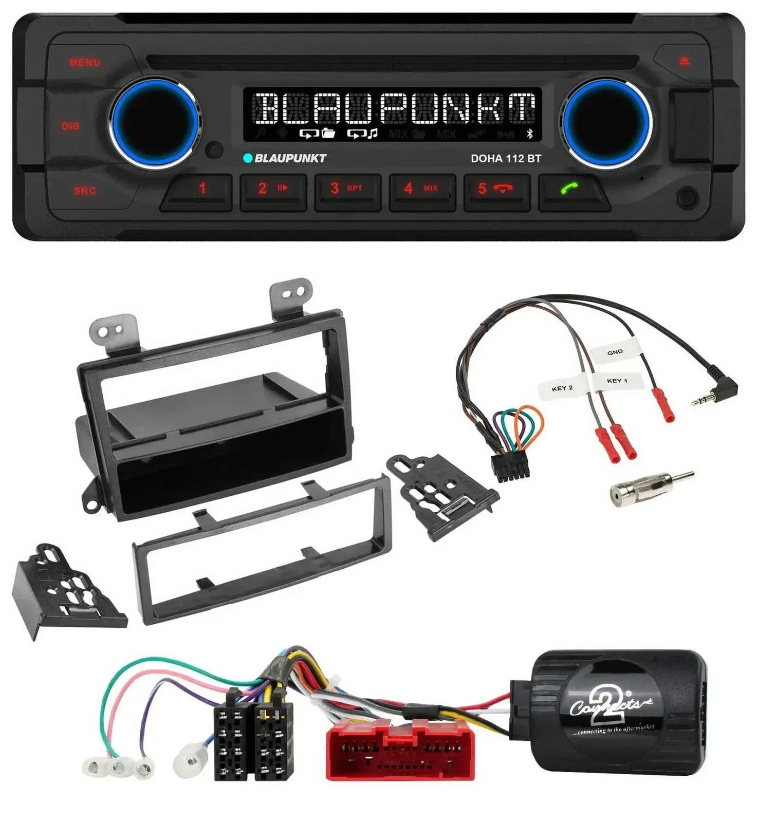Blaupunkt Lenkrad MP3 CD Bluetooth USB Autoradio für Mazda MPV (2000-2006)