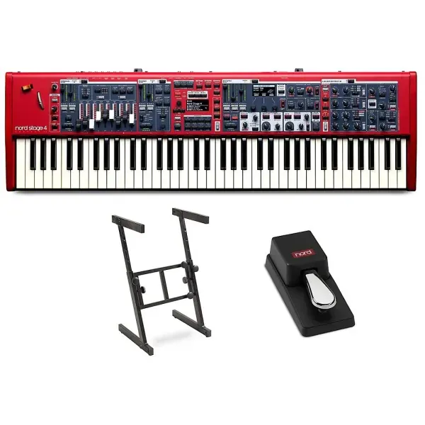 Nord Stage 4 Compact 73-Key Keyboard With Z Stand and Nord Single Pedal