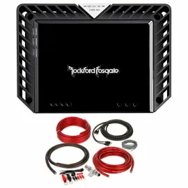 Rockford Fosgate T500-1bdCP Monoblock Amplifier w/ Amp Kit Bundle