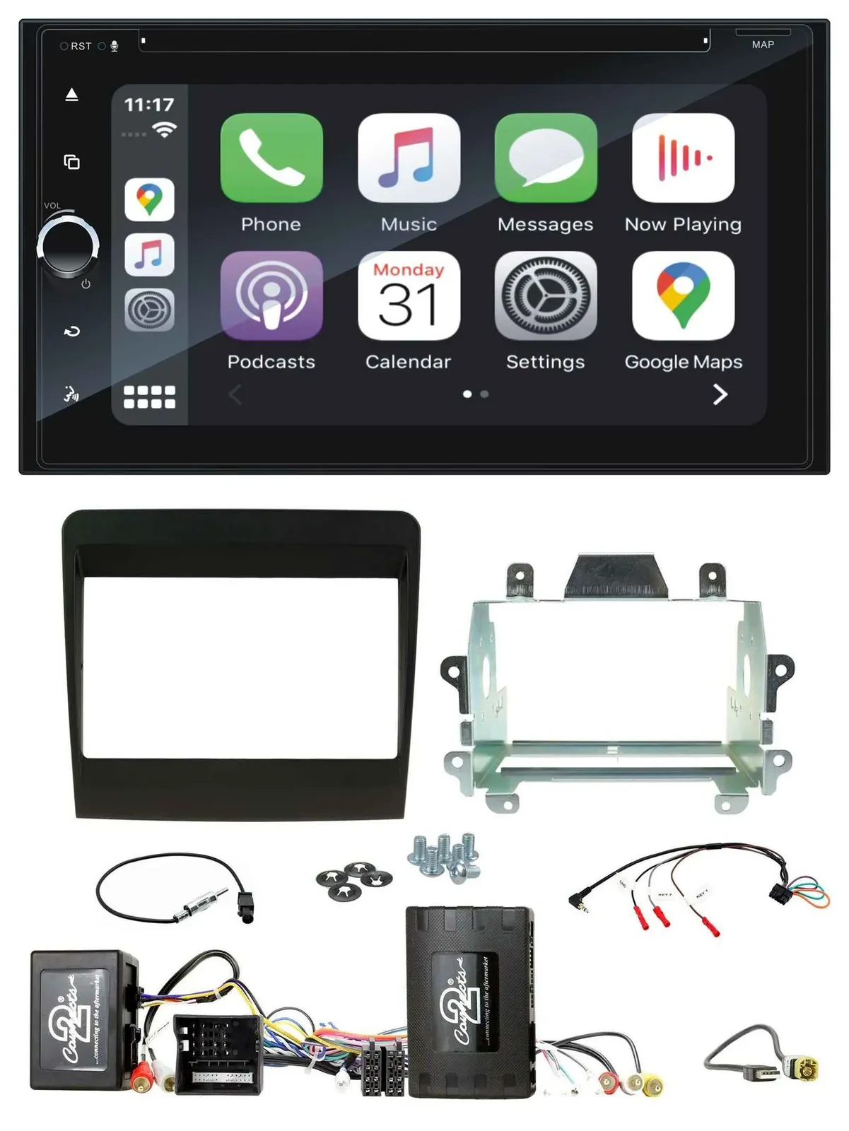 Автомагнитола Blaupunkt 2DIN, USB, DAB, Bluetooth, навигация TMC, для Porsche 911 (2011–2017), поддержка управления с руля
