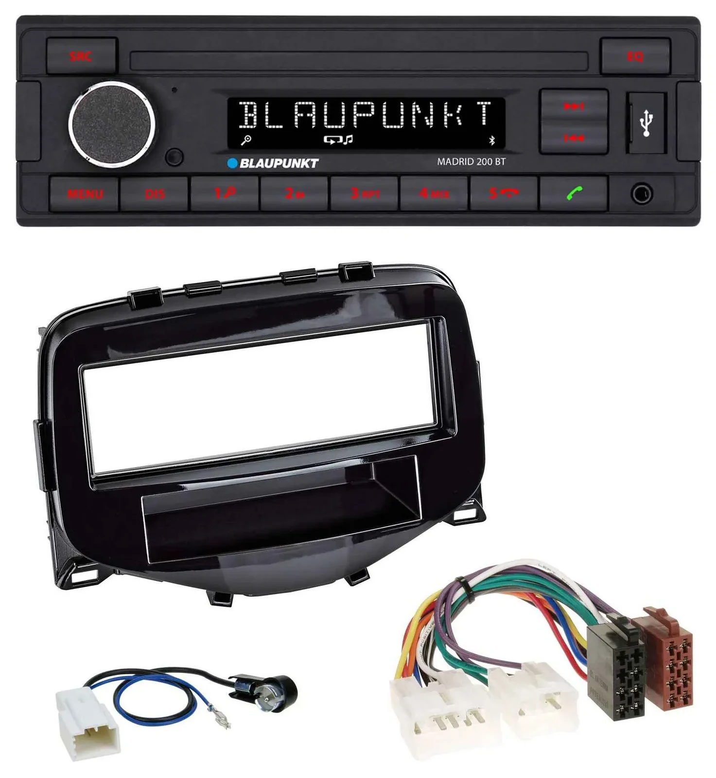 Blaupunkt USB AUX Bluetooth MP3 Autoradio für Toyota Aygo (2014-2021)