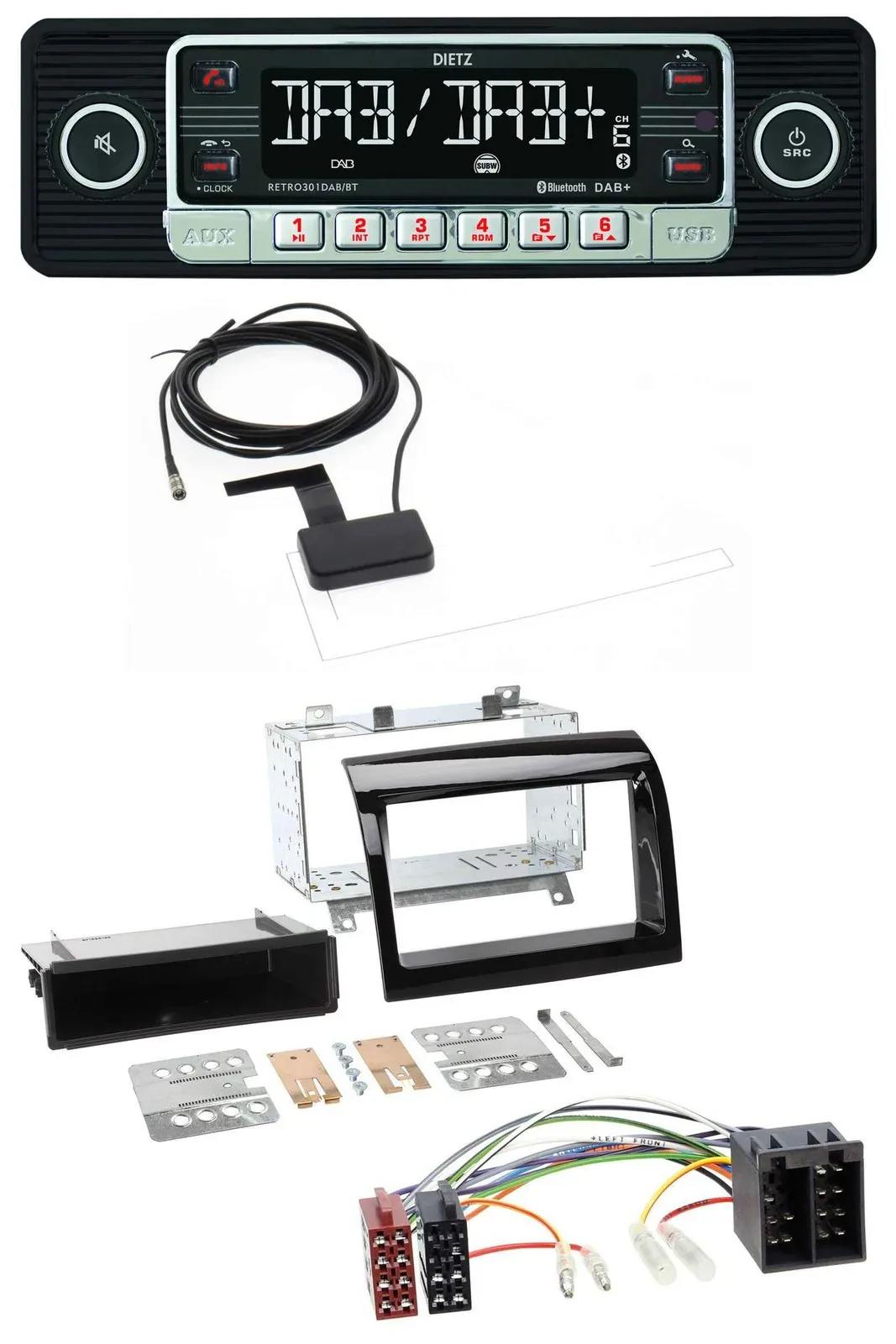 Dietz DAB Bluetooth USB MP3 Autoradio für Peugeot Boxer Citroen Jumper Fiat Duca