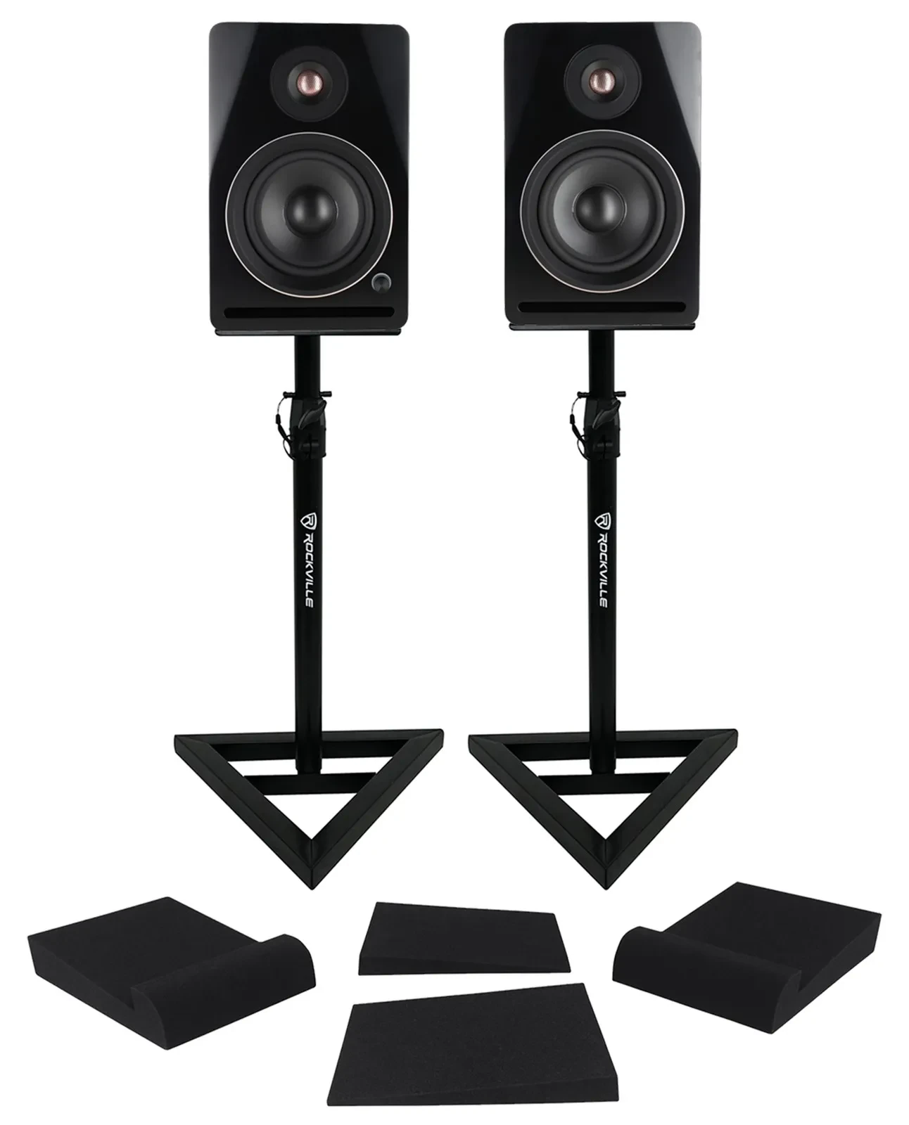 Студийные мониторы Rockville APM5D v2 5.25" активные, USB, Bluetooth (набор, пара) со стойками