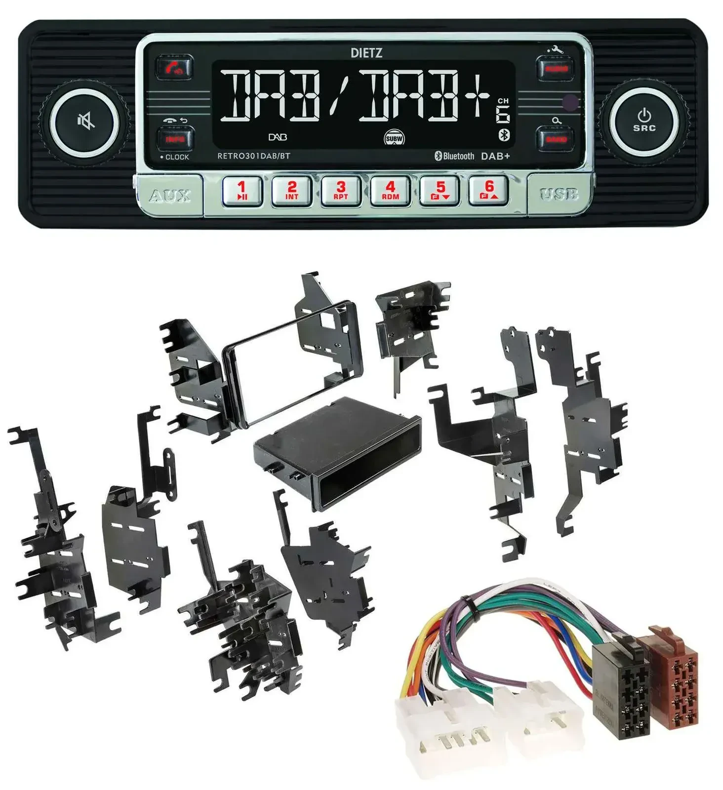 Dietz USB DAB MP3 Bluetooth Autoradio für Toyota Highlander Matrix RAV 4