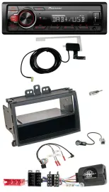 Автомагнитола для Hyundai i20 (2009–2011) Pioneer 1DIN MP3 DAB USB черная с поддержкой управления на руле