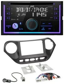JVC MP3 USB 2DIN DAB Bluetooth CD Autoradio für Hyundai i10 ab 2013 AUX USB