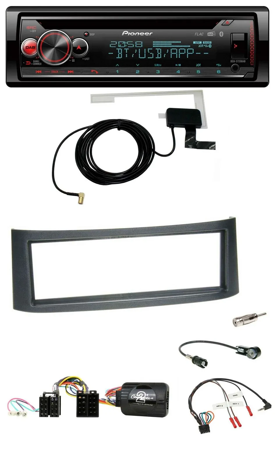 Pioneer DAB CD Lenkrad USB Bluetooth Autoradio für Smart ForFour W454 2004-2006