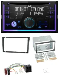 JVC MP3 USB 2DIN DAB Bluetooth CD Autoradio für Opel Combo C Corsa C Tigra Meriv
