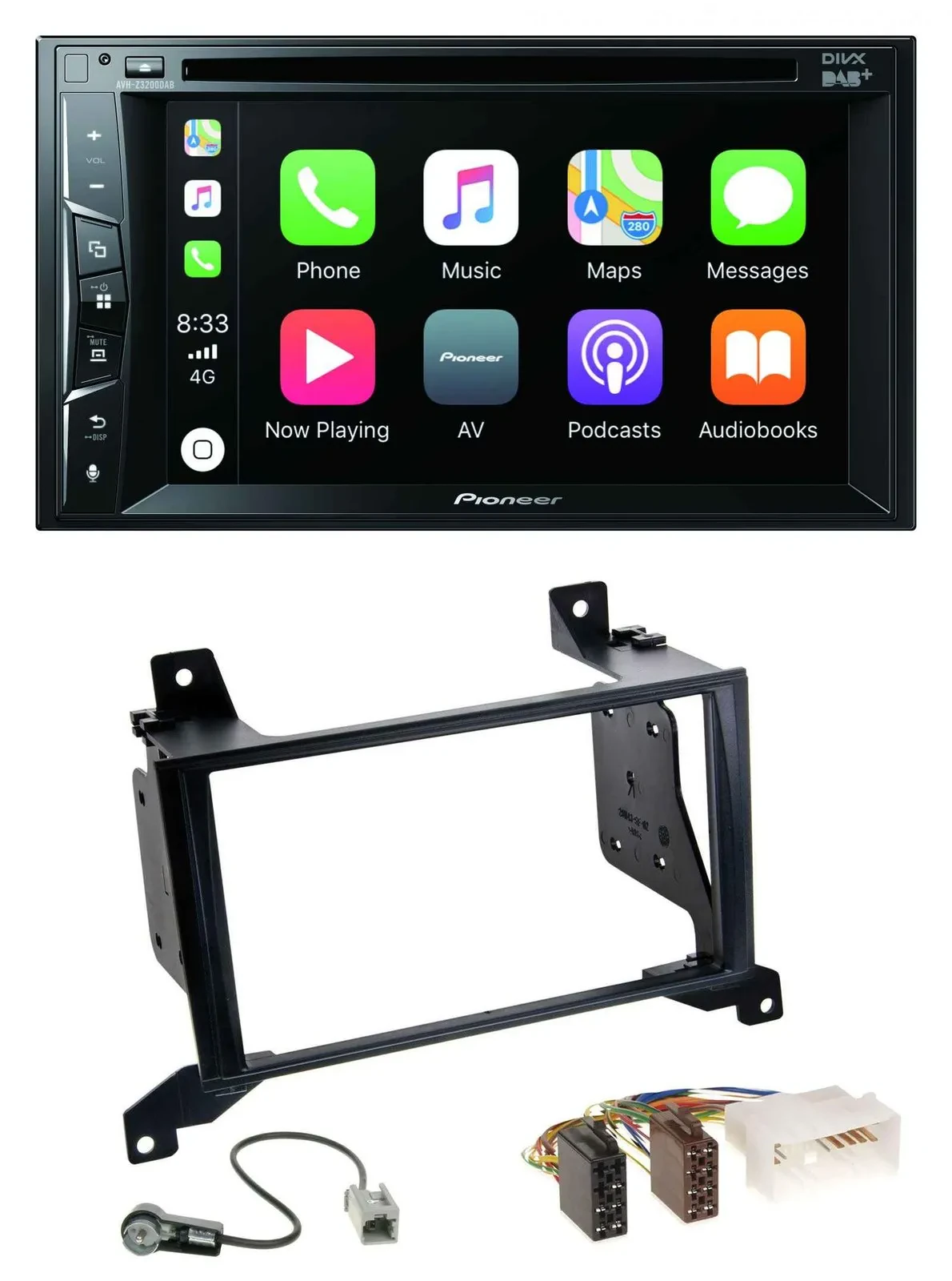 Pioneer MP3 USB DVD Bluetooth DAB 2DIN Autoradio für Hyundai Santa Fe CM 09-12