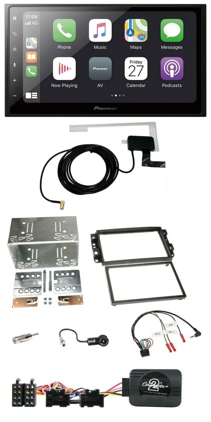 Автомагнитола Pioneer 2DIN Bluetooth DAB USB для Chevrolet Aveo/Captiva (2006)