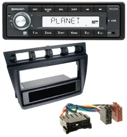 Continental USB MP3 AUX 1DIN Autoradio für Kia Picanto (ab 2006) - schwarz