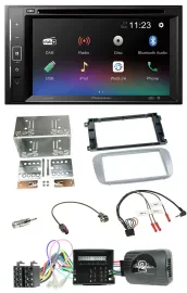 Pioneer Bluetooth Lenkrad USB 2DIN DAB DVD Autoradio für Ford Galaxy C-Max Focus