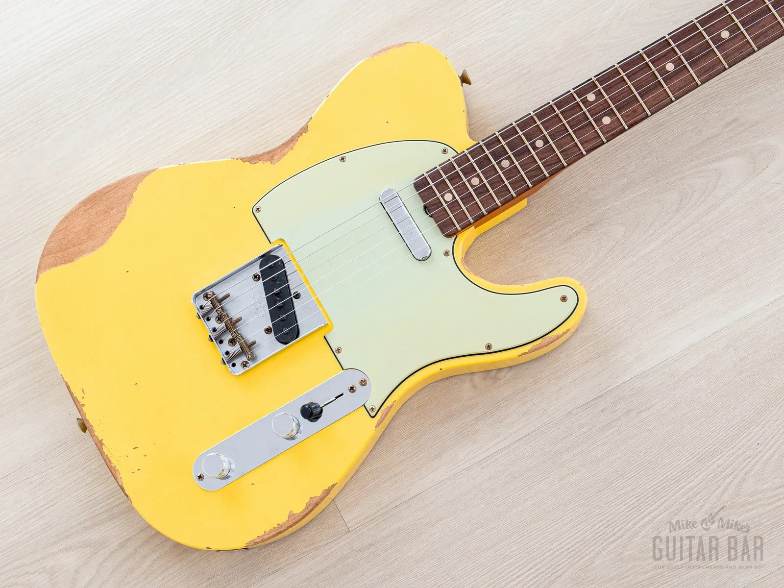 2023 Fender Custom Shop 1963 Telecaster Heavy Relic Graffiti Yellow w/ Case, CoA