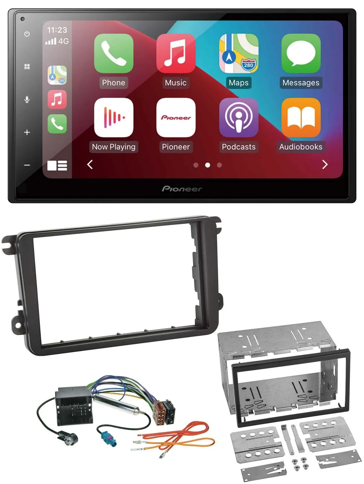 Pioneer USB MP3 DAB 2DIN Bluetooth Autoradio für Skoda Fabia Octavia II Rapid Ro