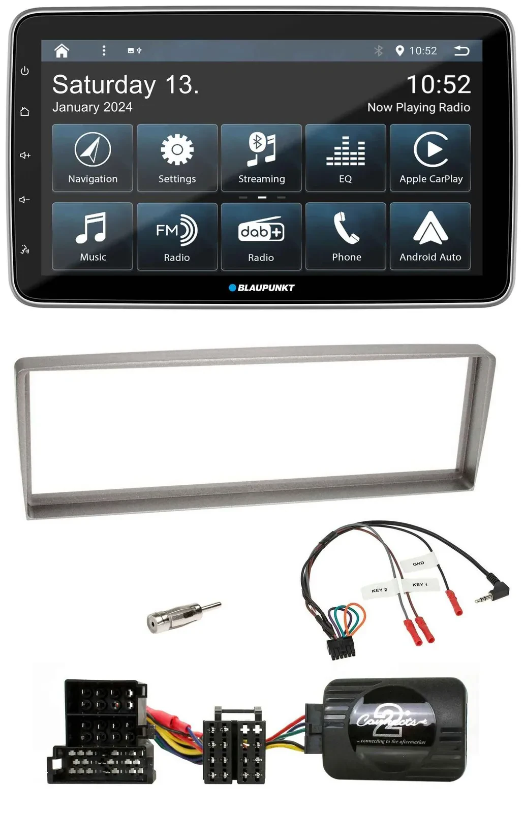 Blaupunkt USB DAB SD Lenkrad Bluetooth Autoradio für Alfa Romeo 156 ab 2003 silb