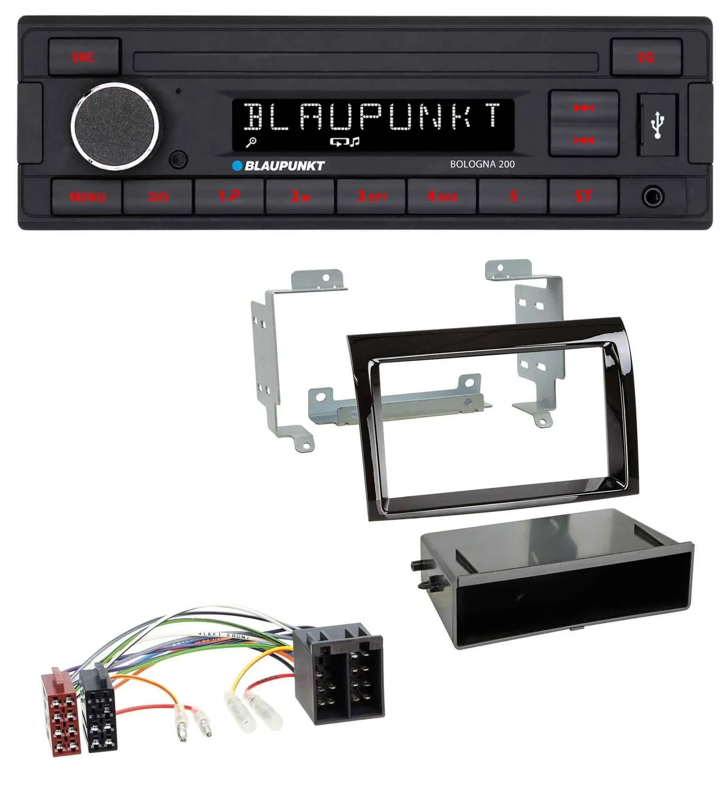 Blaupunkt MP3 AUX USB 1DIN Autoradio für Fiat Ducato Citroen Jumper 06-11 piano