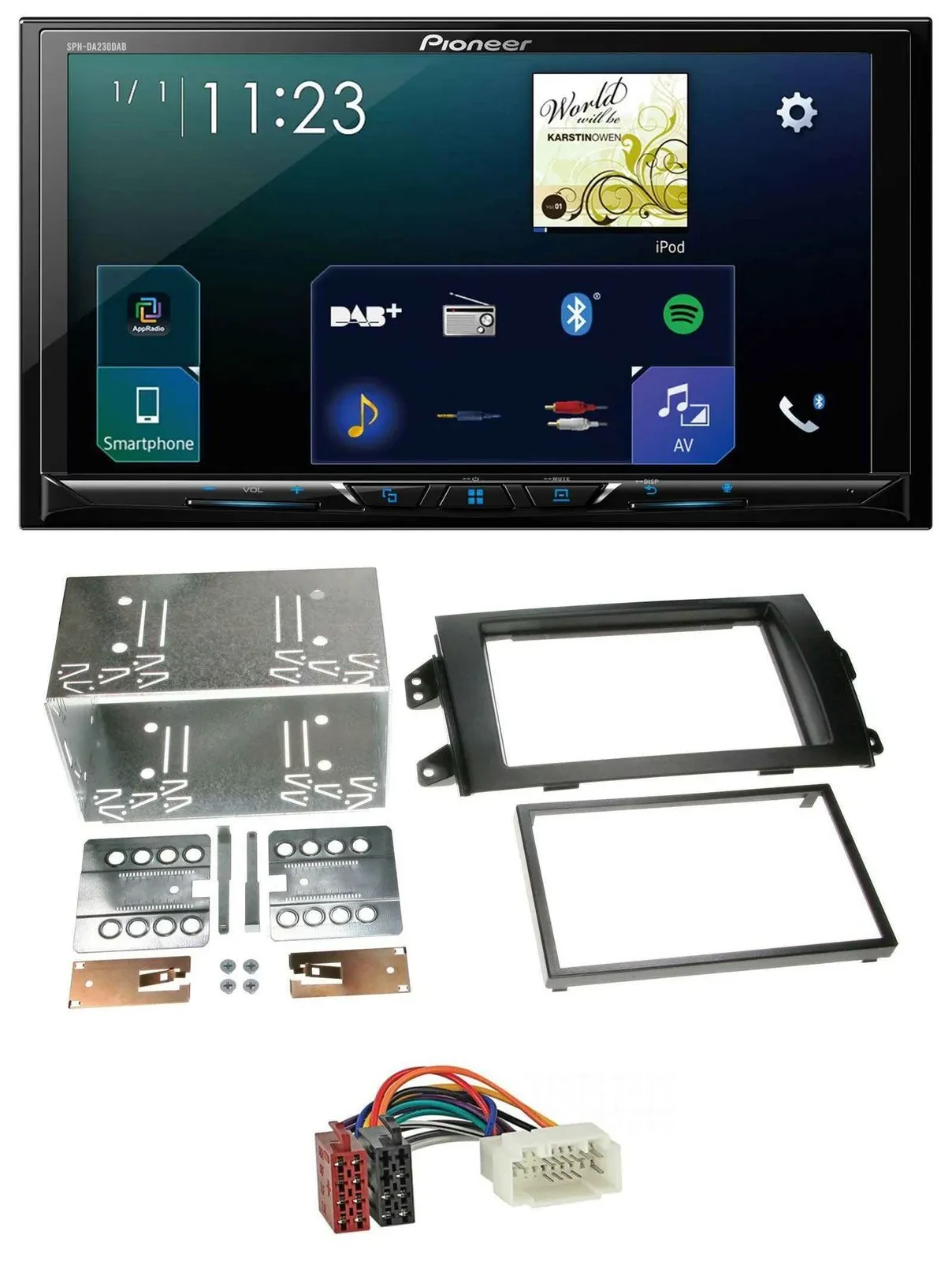 Pioneer MP3 Bluetooth USB 2DIN DAB Autoradio für Fiat Sedici Suzuki SX 4 ab 06