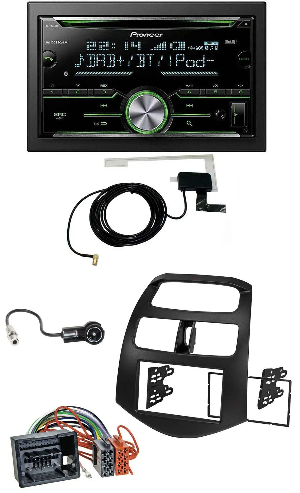 Автомагнитола для Chevrolet Spark Pioneer 2-DIN, CD, USB, MP3, Bluetooth, DAB