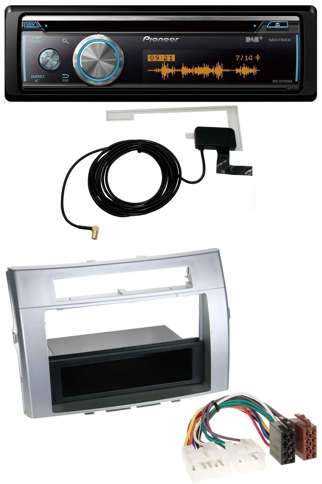 Pioneer Bluetooth DAB MP3 USB CD Autoradio für Toyota Corolla Verso 2004-2009 si