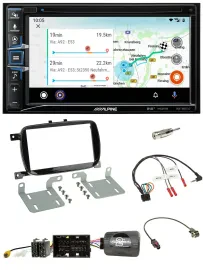 Alpine Bluetooth TMC USB DAB 2DIN Lenkrad Navigation für 500 X ab 2016 Facelift