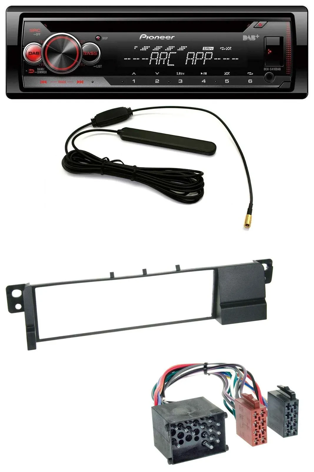 Pioneer CD USB AUX DAB MP3 Autoradio für BMW 3er E46 (Rundpin, ab 1998)