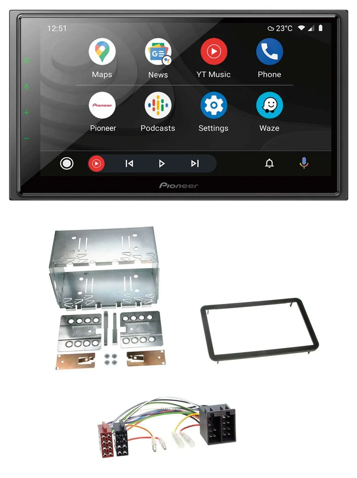 Автомагнитола для Alfa Romeo 159/Brera/Spider Pioneer 2-DIN DAB, Bluetooth, USB, MP3