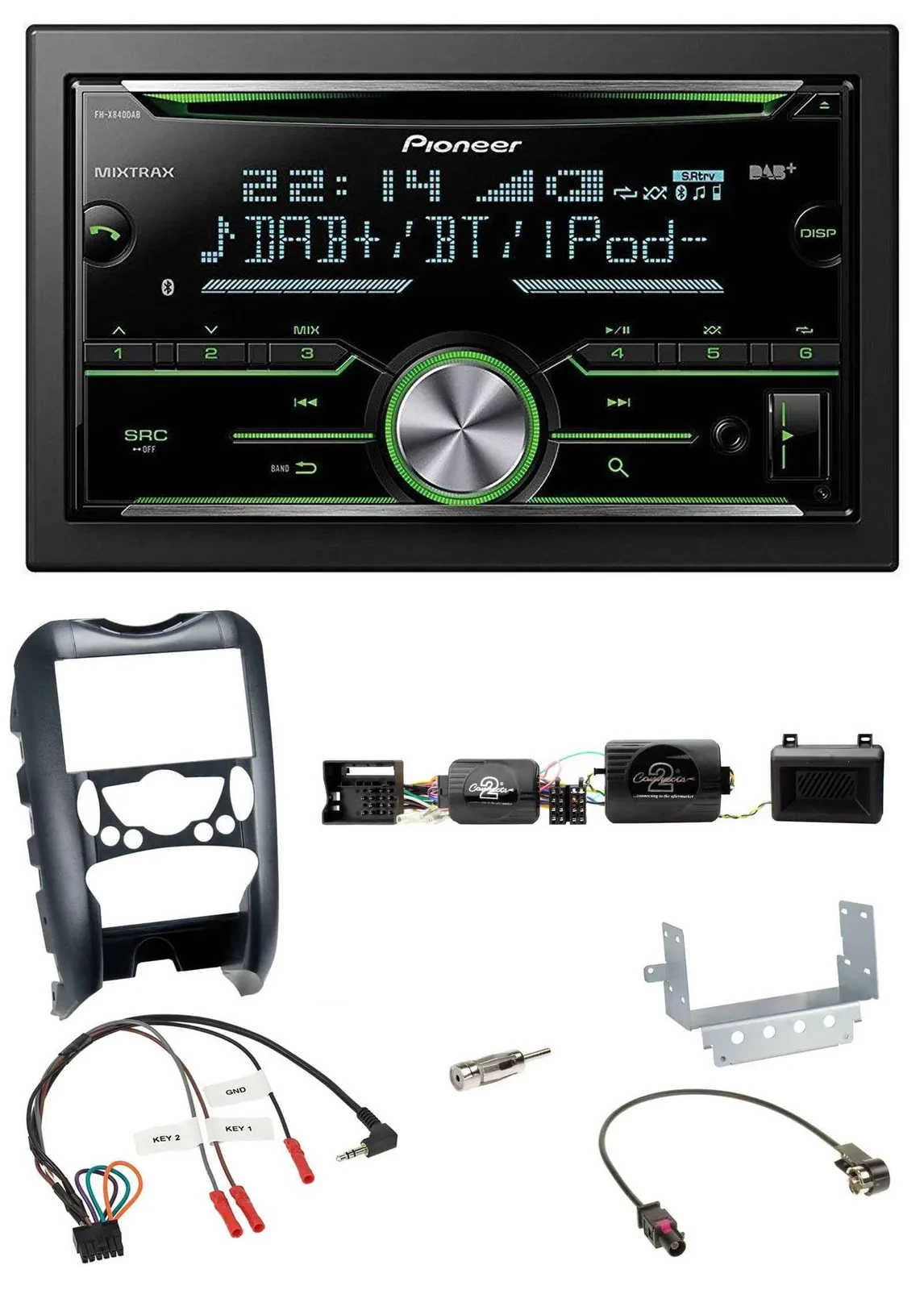 Pioneer Bluetooth Lenkrad DAB 2DIN USB CD Autoradio für Mini Cooper 06-14 Parkse