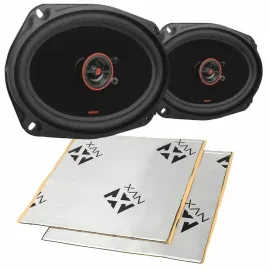 Cerwin Vega H7692 6x9" 2-Way Coaxial Car Speakers + Sound Damping