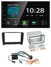 Автомагнитола Kenwood 2-DIN, Bluetooth, DAB, USB, для Audi TT (2006–2014), Quadlock