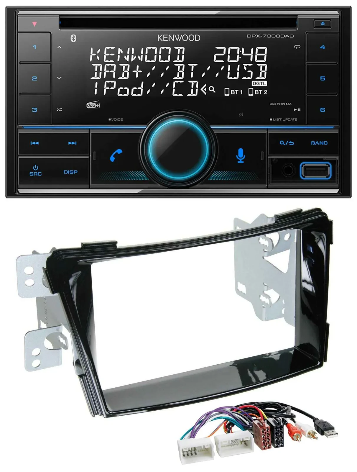 Kenwood CD 2DIN DAB USB MP3 Bluetooth Autoradio für Hyundai i40 ab 11 VF Klavier