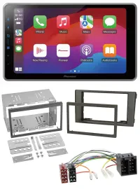 Pioneer MP3 USB DAB Bluetooth 2DIN Autoradio für Iveco Daily 06-14 dunkelgrau