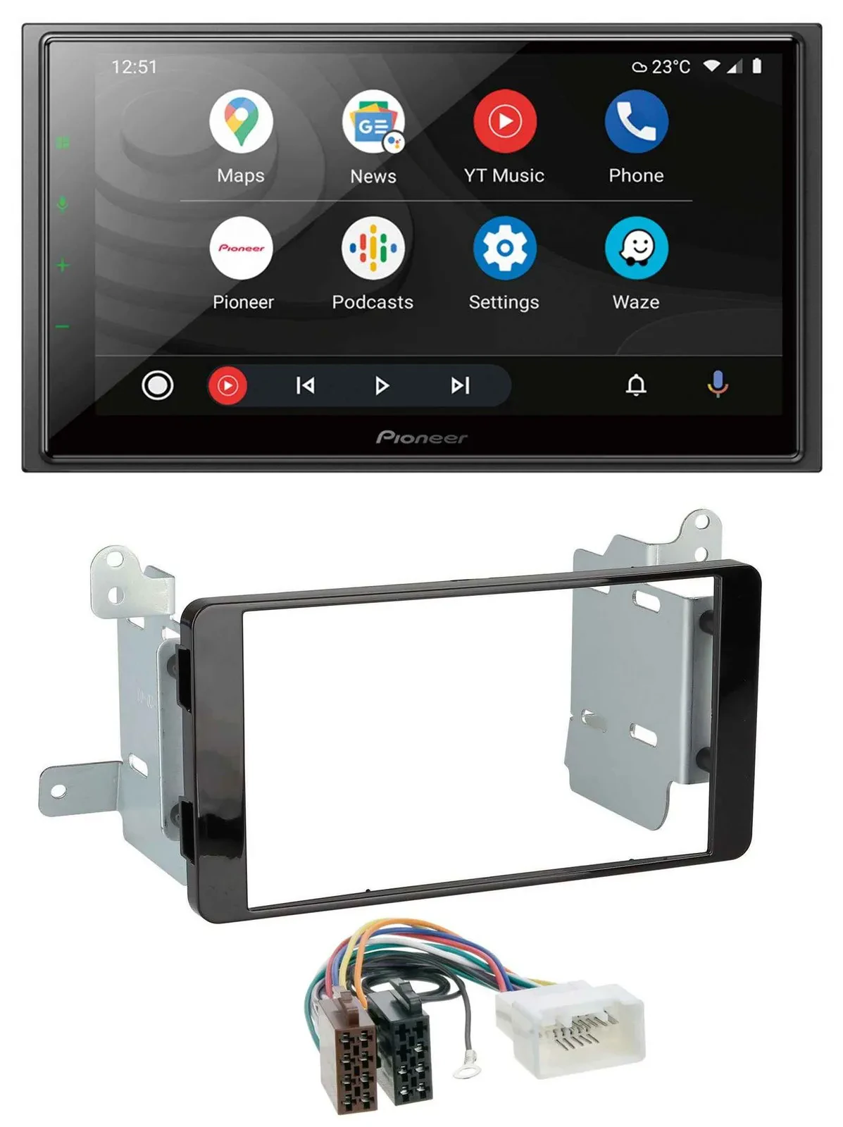 Автомагнитола Pioneer 2-DIN, DAB, MP3, Bluetooth, USB для Fiat Fullback / Mitsubishi L200