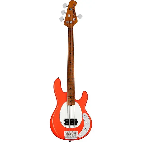 Бас-гитара Sterling StingRay RAYSS4 4-String Bass, Roasted Maple Fingerboard, Fiesta Red