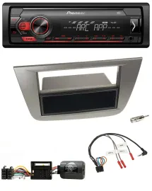 Автомагнитола для Seat Toledo/Altea 2004–2009 Pioneer 1DIN, DAB, USB, MP3, поддержка кнопок на руле, антрацит