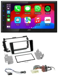 Автомагнитола для Nissan Micra (с 2017) JVC 2-DIN Bluetooth DAB USB черный глянец