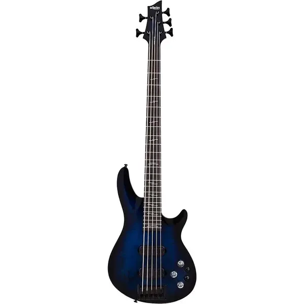 Бас-гитара Schecter Omen Elite-5 See-Thru Blue Burst