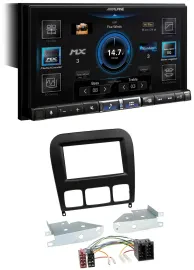 Alpine DAB 2DIN USB Bluetooth MP3 Autoradio für Mercedes S-Klasse 1998-2005 schw