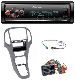 Pioneer Bluetooth USB MP3 DAB Autoradio für Opel Astra J ab 2009 Titan grau
