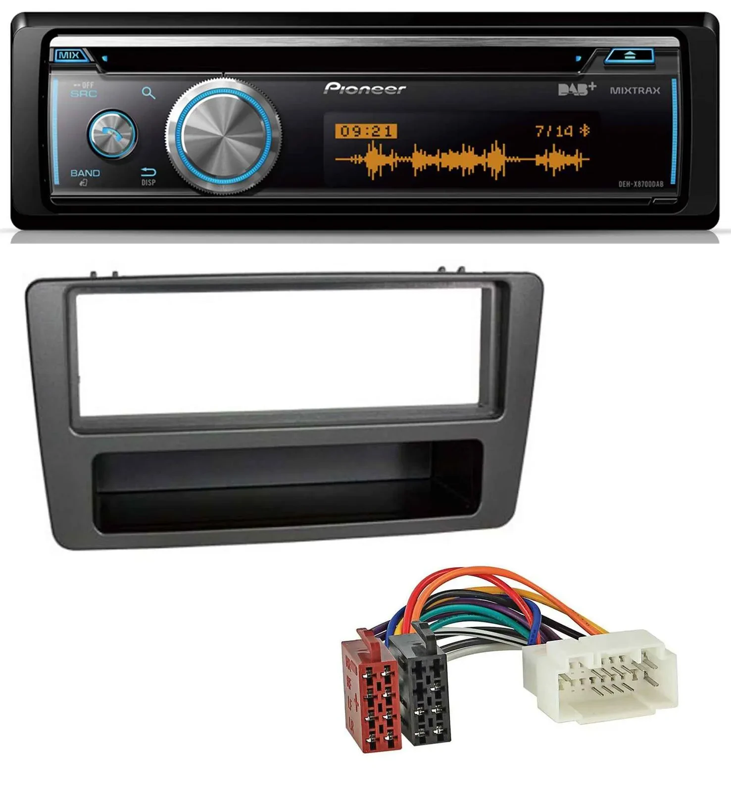 Автомагнитола для Honda Civic 2001–2003 (ручной климат-контроль) Pioneer MP3 DAB USB CD Bluetooth антрацит