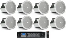 8) JBL CONTROL 14C/T 4" In-Ceiling Speakers+Receiver Amp For Restaurant/Bar/Cafe