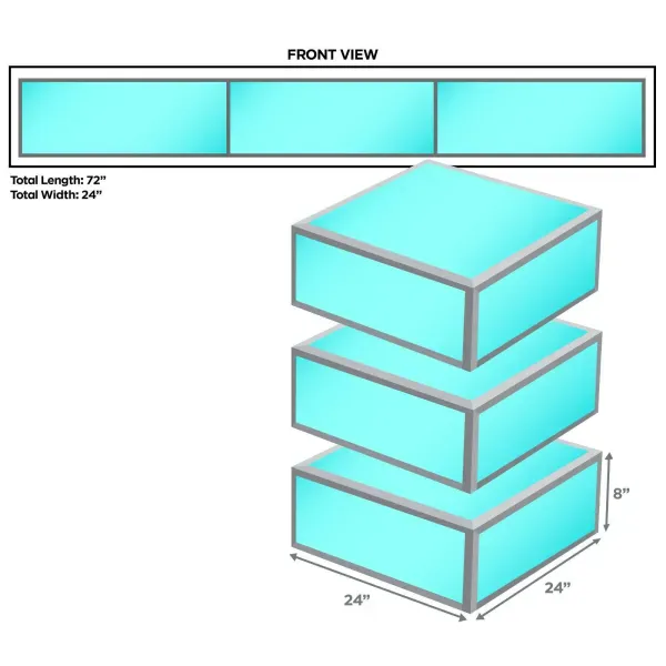 ProX XSA 2ft x 2ft DJ Stage Platform Riser / Mini Stage 8" High Box Sections ...