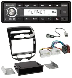 Continental USB 1DIN AUX DAB MP3 Autoradio für Hyundai ix20 ab 10 autom. Klima
